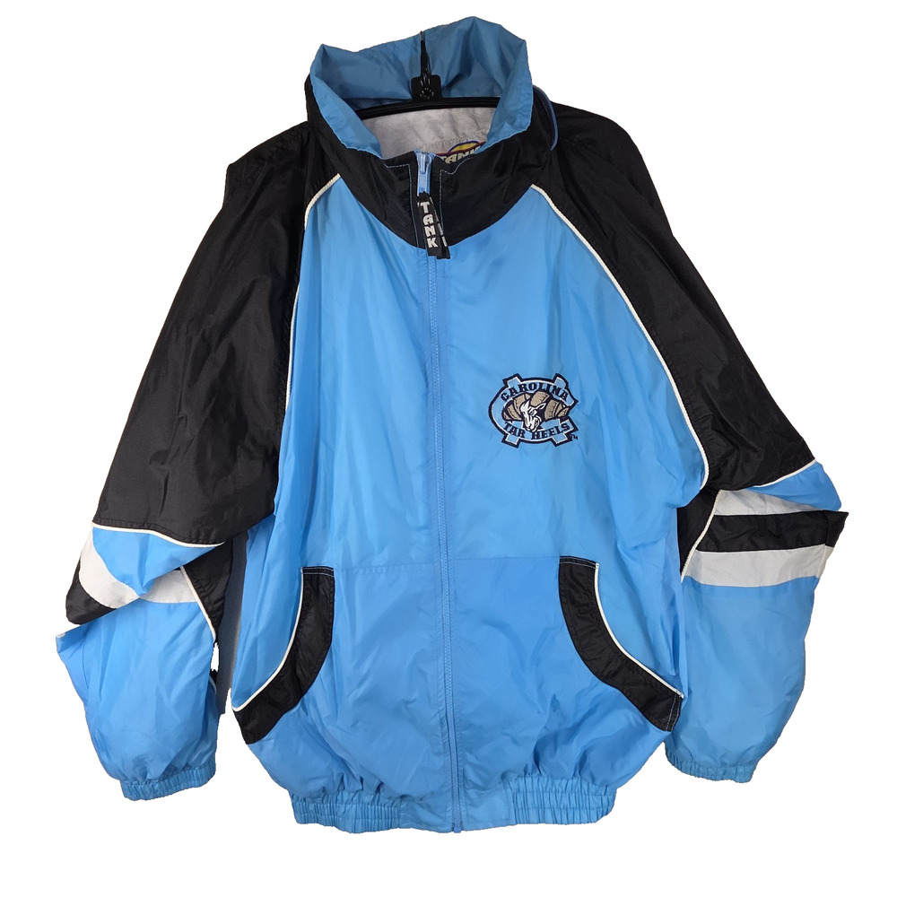 Vtg North Carolina UNC Tar Heels Jacket L Apex One Jacket NCAA Windbreaker